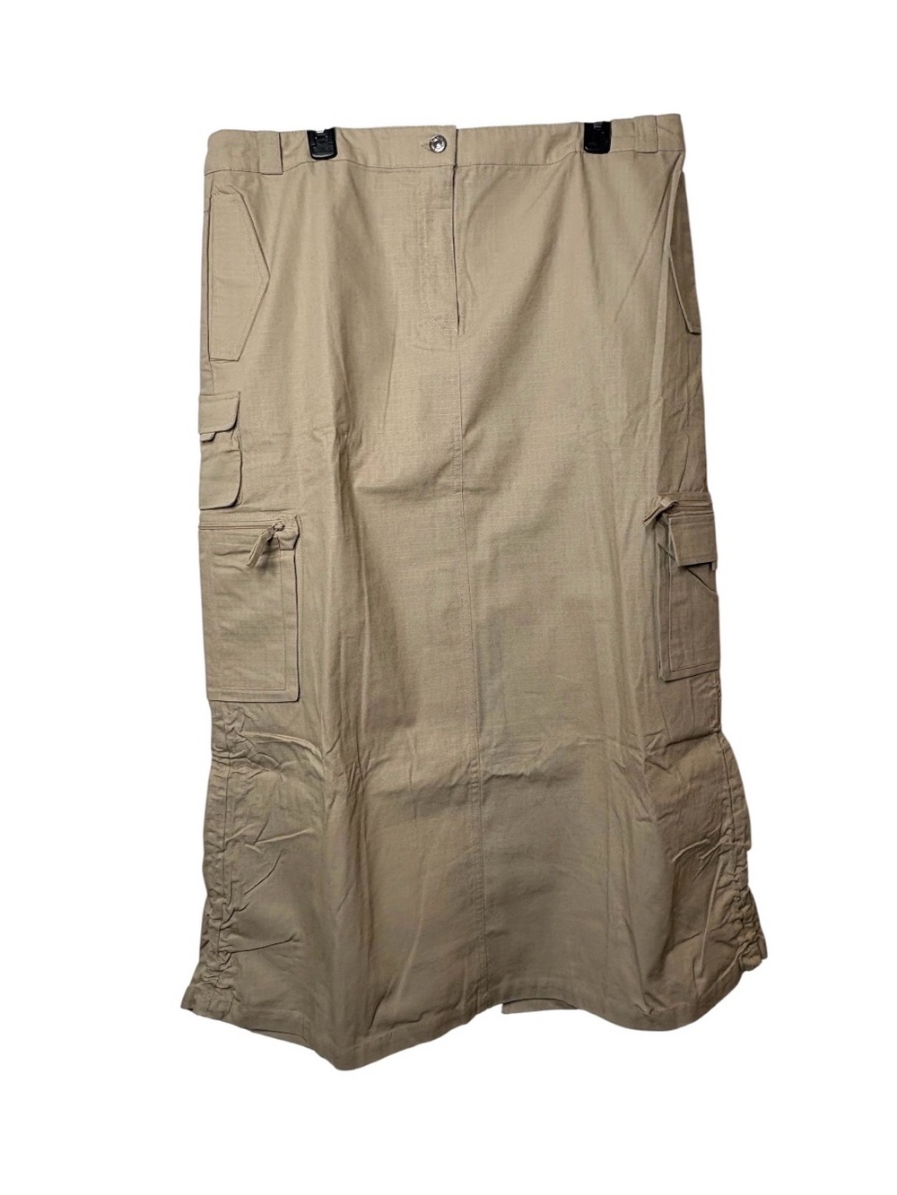 Mango Khaki Utility Maxi Skirt with Cargo Pockets